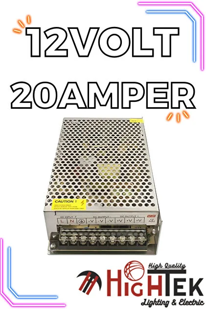 HIGHTEK 12V 20A METAL KASA ADAPTÖR