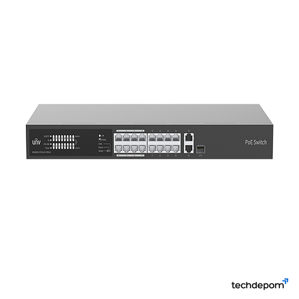 UNV NSW2020-16T1GT1GC-LPOE-IN 16 Port 10/100Mbps  PoE  150W  Yönetilemez Switch