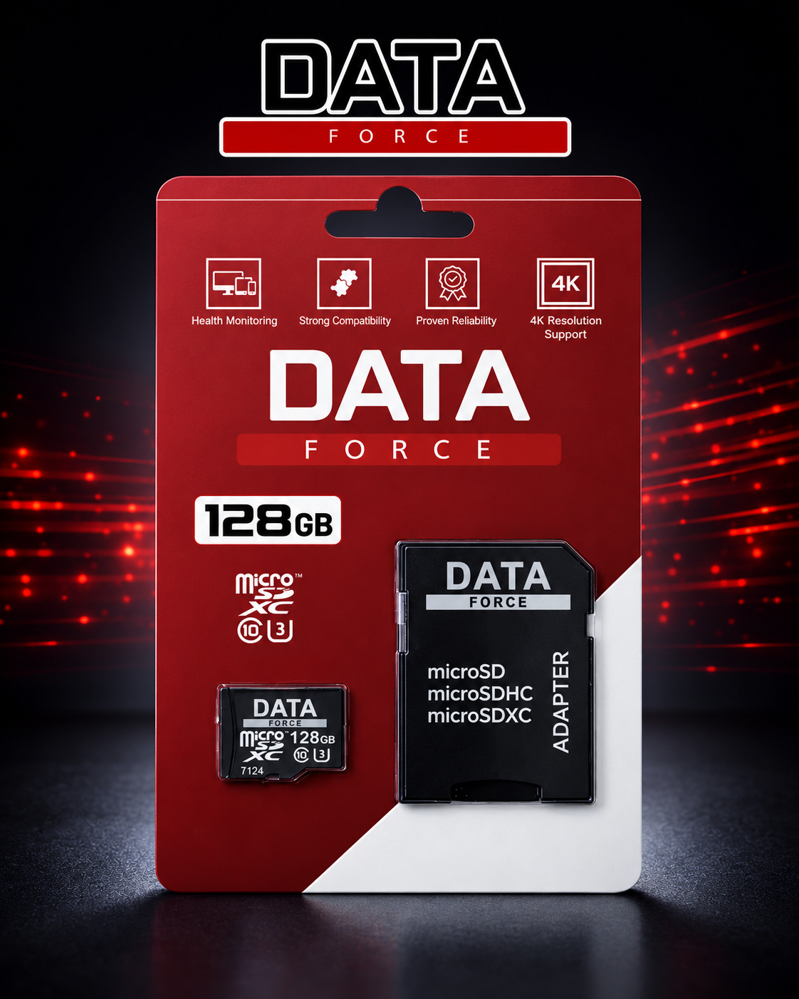 DATAFORCE 128GB U3 HAFIZA KARTI 7/24